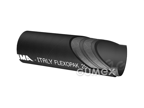 Hydraulická hadice FLEXOPAK 2SC, 13/19,9mm, 275bar, syntetická pryž/syntetická pryž, olejivzdorná, 2x oplet drátem, -40°C/+100°C, černá